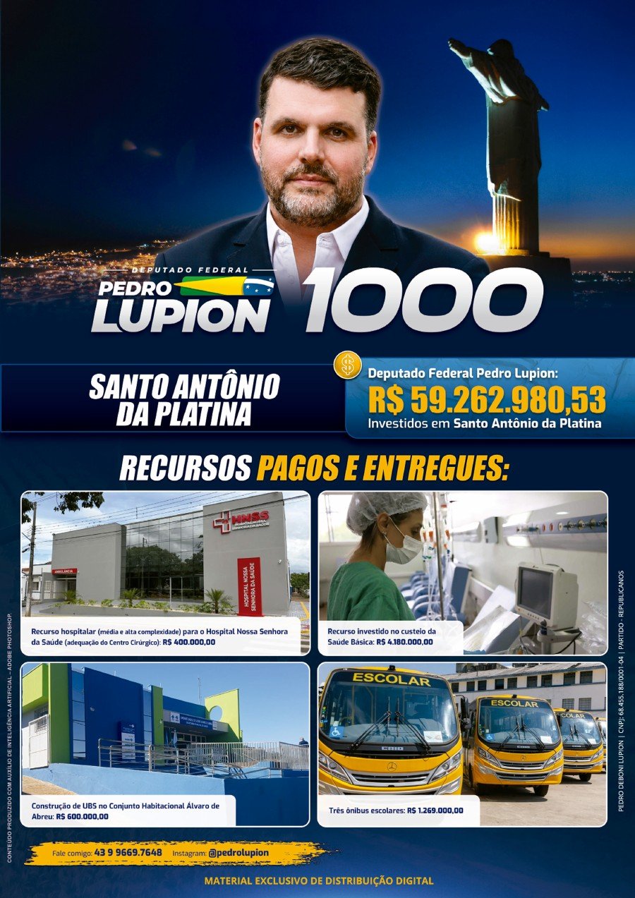 Capa de Jornal de Santo Antônio da Platina