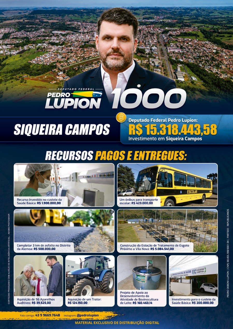 Capa de Jornal de Siqueira Campos