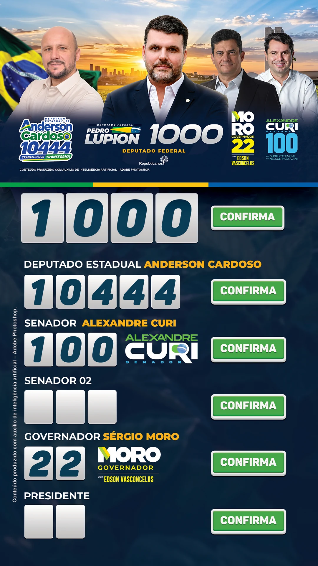 Santinho Anderson Cardoso - opção 1