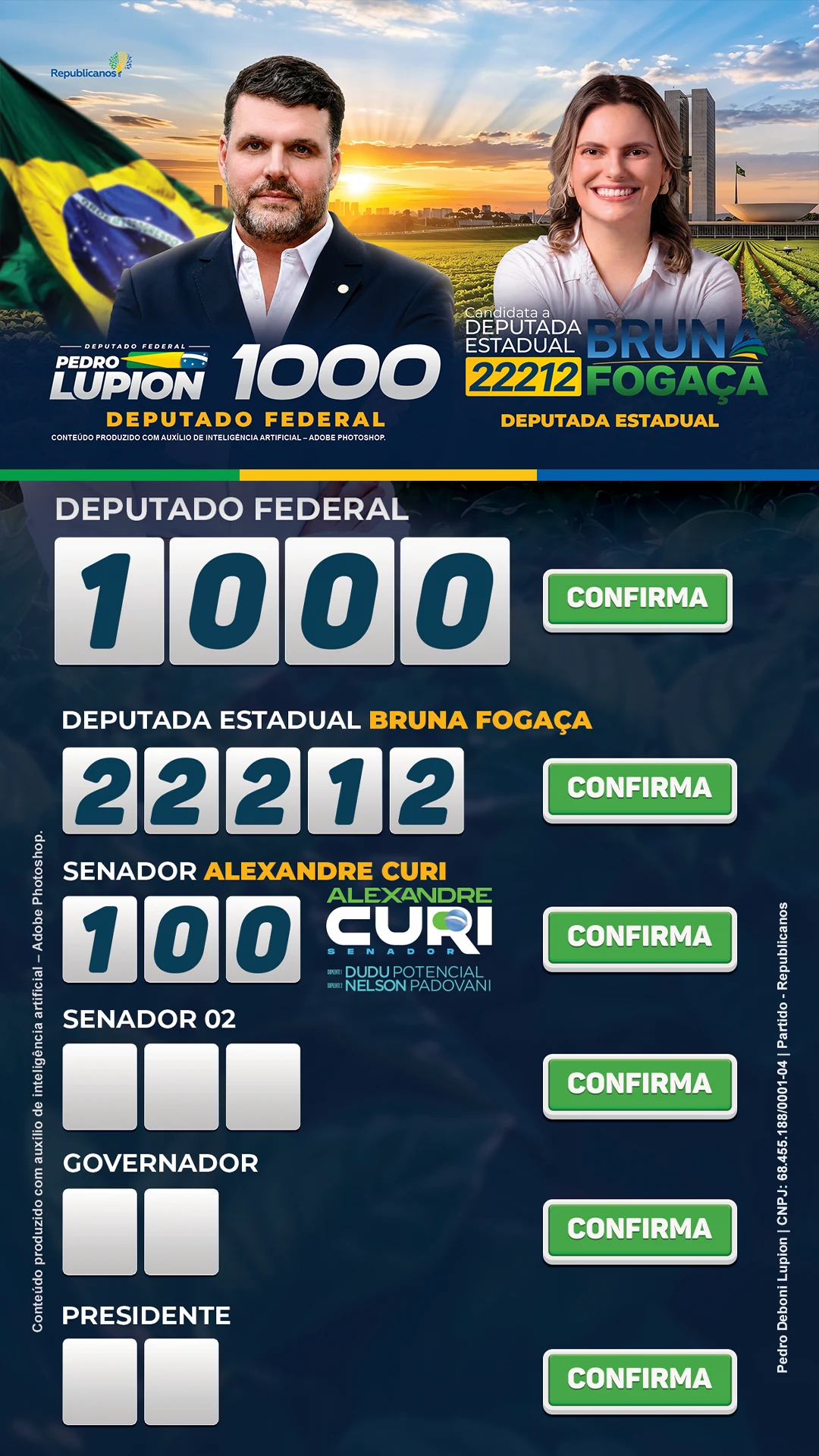 Santinho Bruna Fogaça