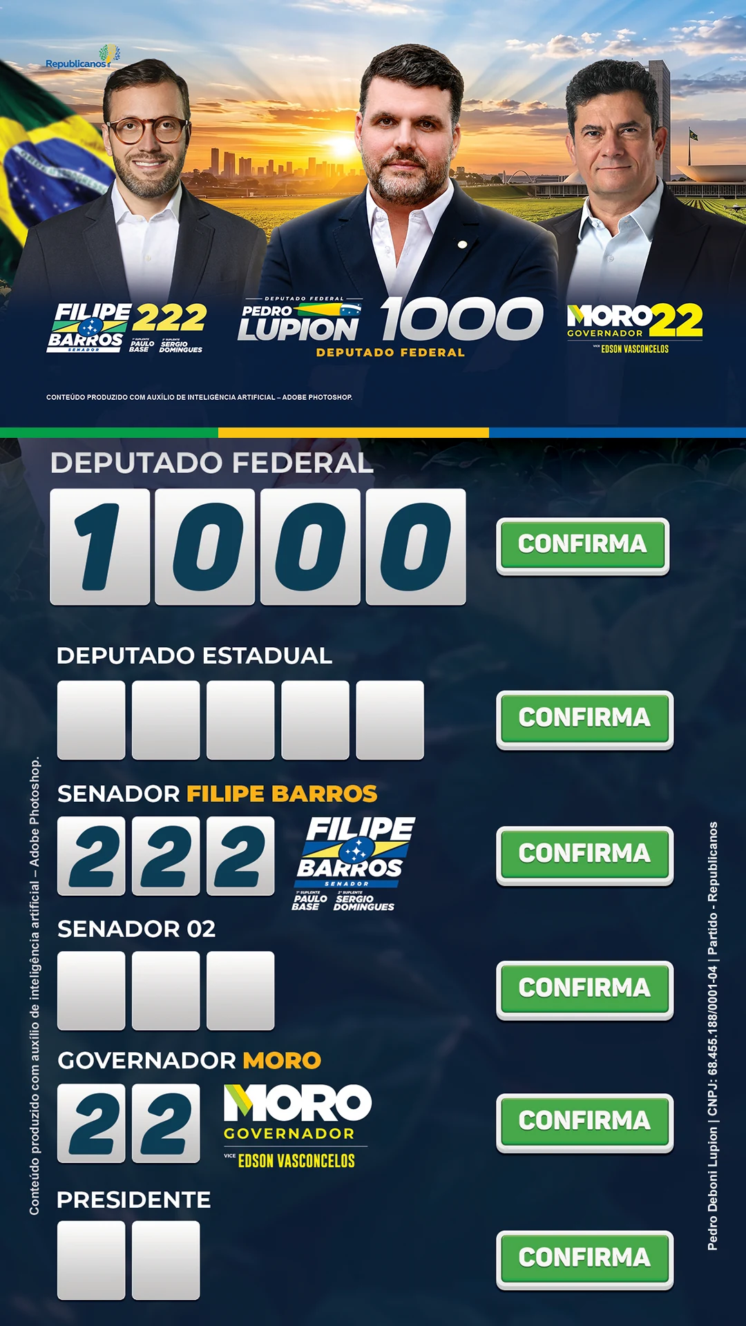 Santinho Filipe Barros e Sérgio Moro
