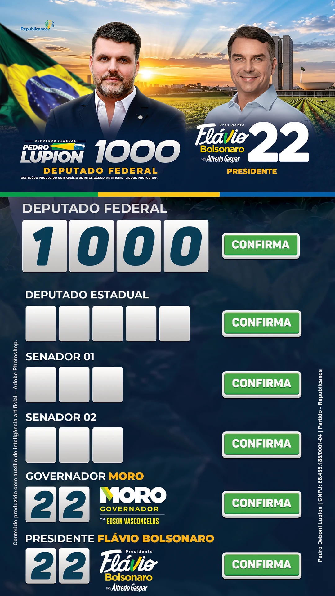 Santinho Flávio Bolsonaro
